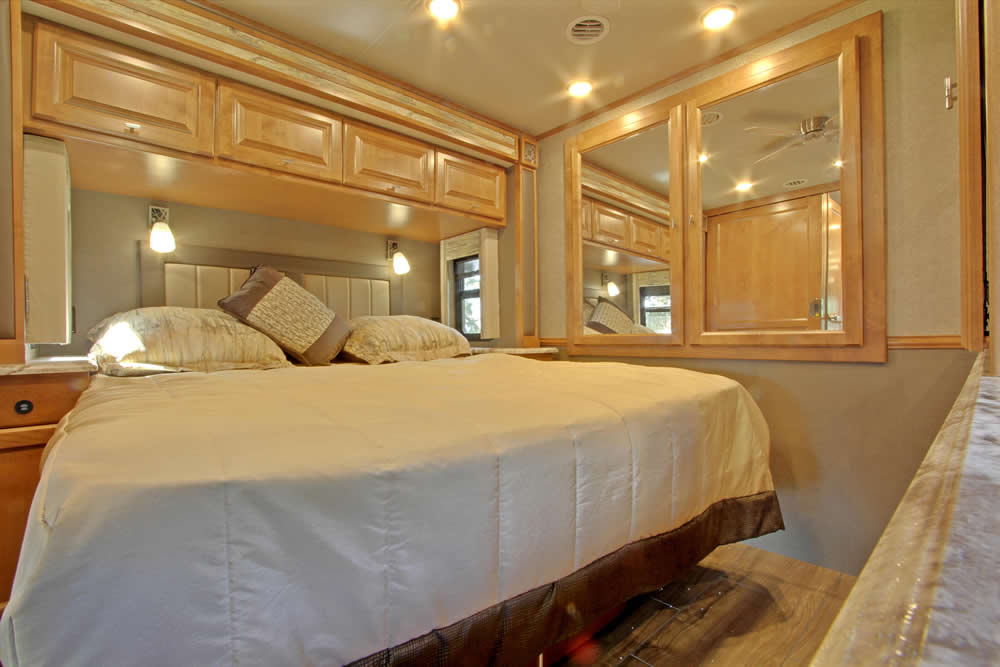 Master bedroom king sized bed