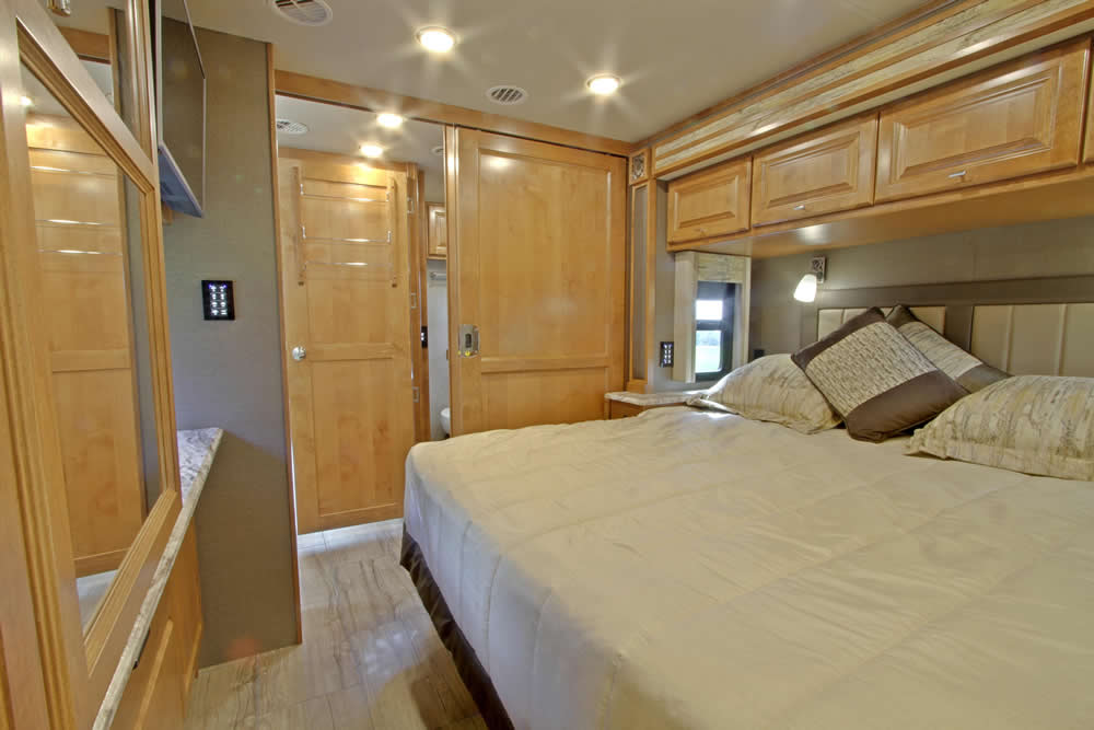Master bedroom king sized bed